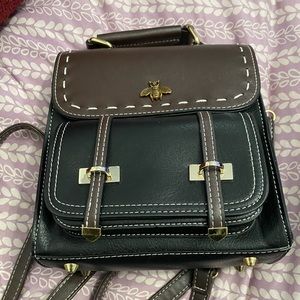 Little Bee Vintage Faux-Leather Backpack